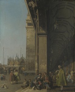 ヴェネツィア、サンマルコ広場、ヌクオヴ修道院の列柱 作： Giovanni Antonio Canal